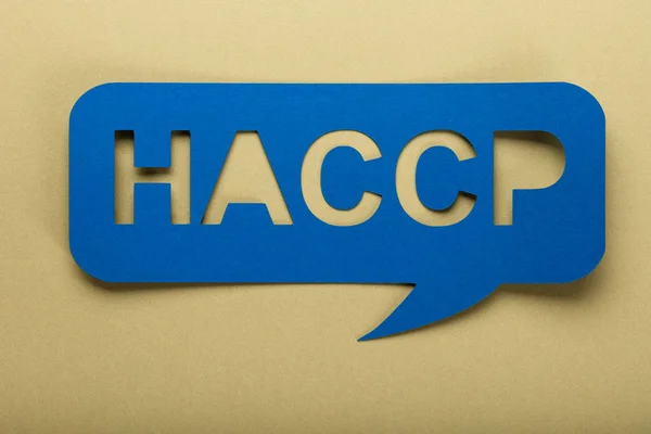 Tekst Haccp op tekstballon — Stockfoto