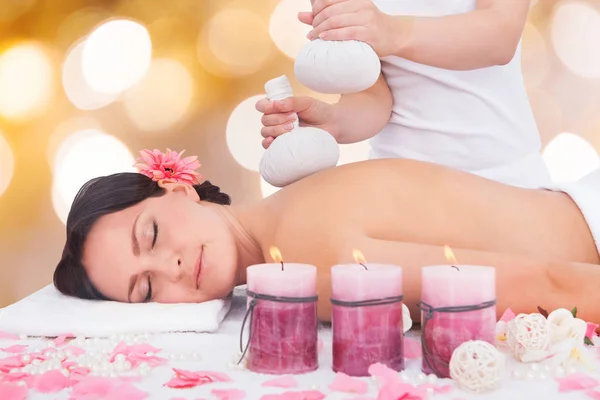 Woman Receiving Massage — Stock Photo, Image