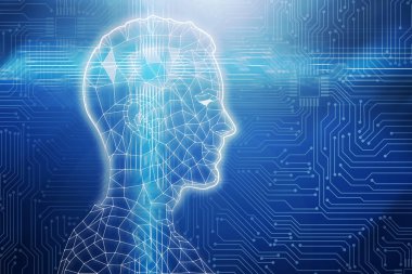 Dijital oluşturulan insan kafası