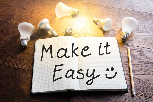 Make It Easy Text — Stock Photo, Image