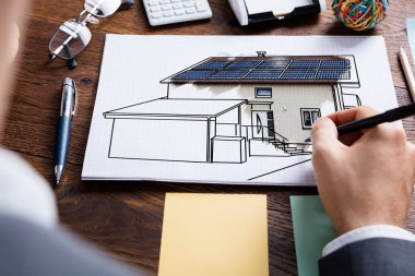 İşadamı çizim Emlak