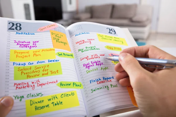 Ondernemer schrijven schema — Stockfoto