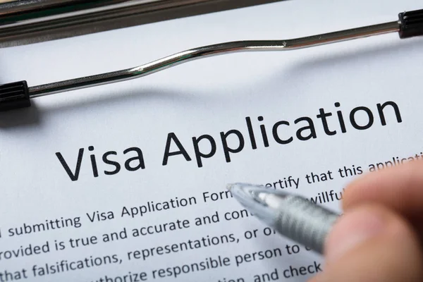 Formulário de pedido de visto — Fotografia de Stock