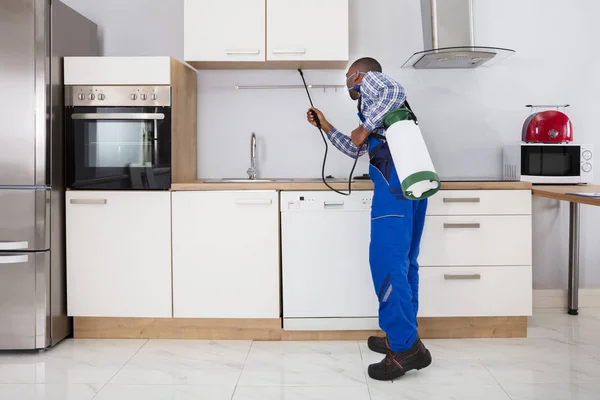 Homem Pulverizador Pesticida — Fotografia de Stock