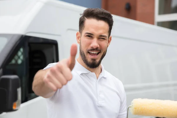 Joven pintor masculino — Foto de Stock