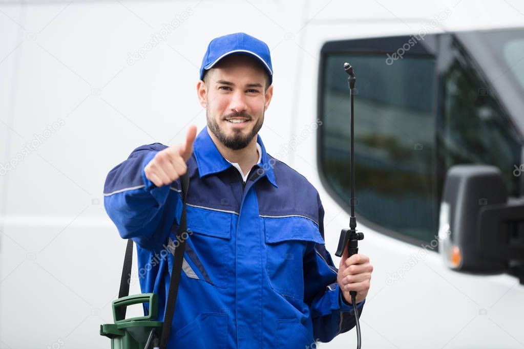 Male Pest Control Worker