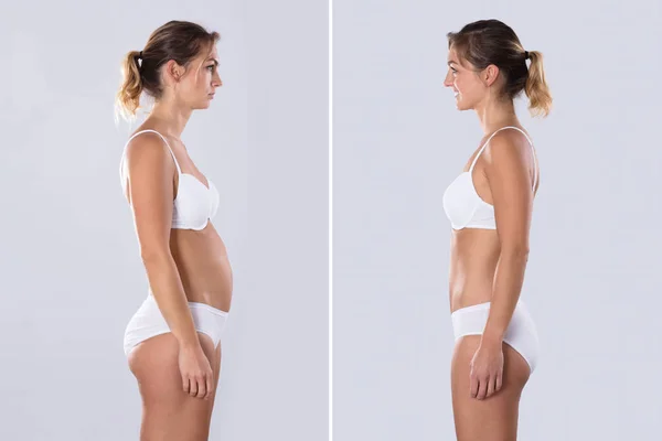 Woman Diet Body Shapes Have Been Retouched — Stock Photo, Image