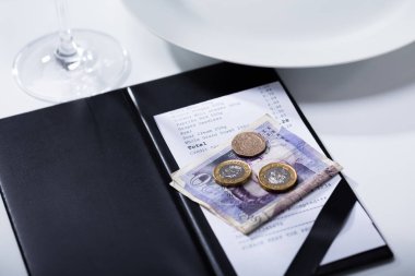 Yükseltilmiş görünümü klasör ödeme tablosundaki Fatura ve Lirası banknotlar