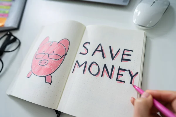 Businessperson Drawing Money Concept Notepad — Stock fotografie