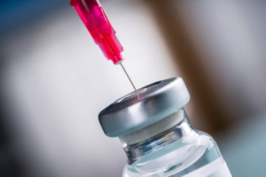 Klinikteki Aşı Şırıngası 'nın Yakın Çekimi