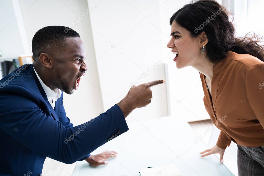 Angry Business People Shouting At Each Other