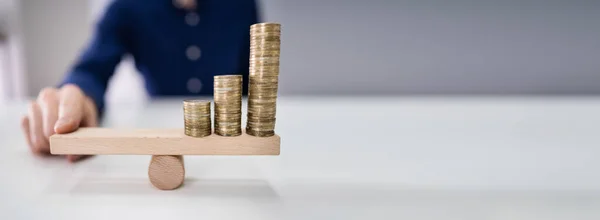 Finansiell Hävstång Och Förmögenhetsbalans Inflationen — Stockfoto