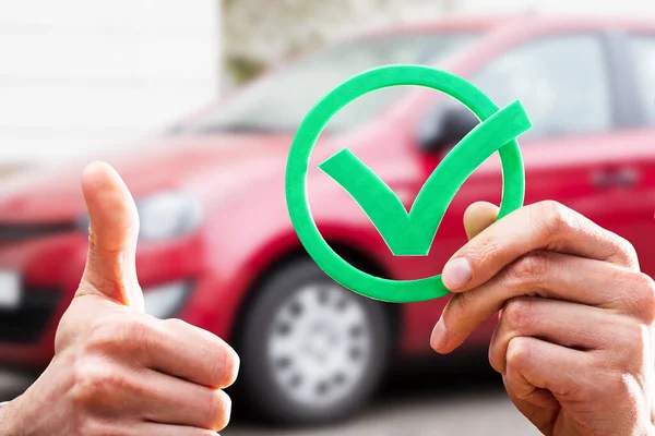 Liste Contrôle Achat Voiture Évaluateur Assurance Cochez — Photo