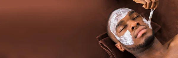 Chemical Peeling Facial Spa Afro Amerikai Számára — Stock Fotó