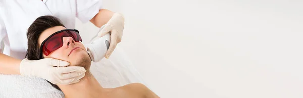 Depilazione Facciale Laser Ipl Bellezza Uomini — Foto Stock