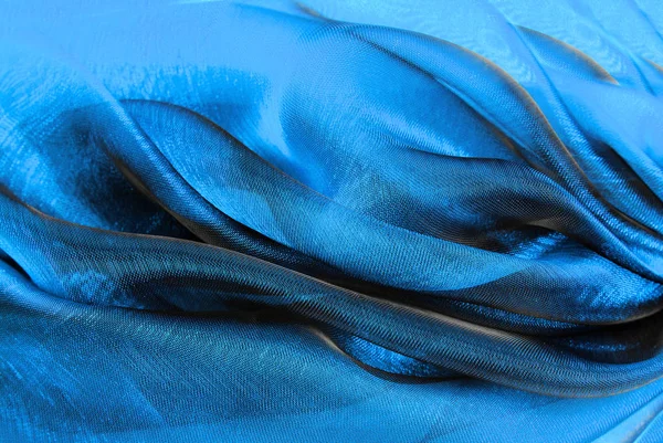 Closeup of the wavy organza fabric — Stock Photo, Image