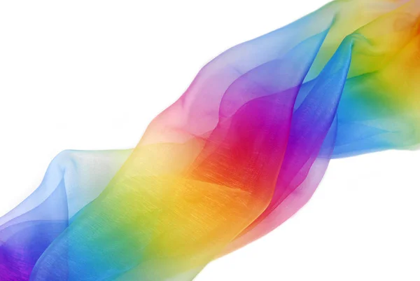 Organza fabric in rainbow color — Stock Photo, Image