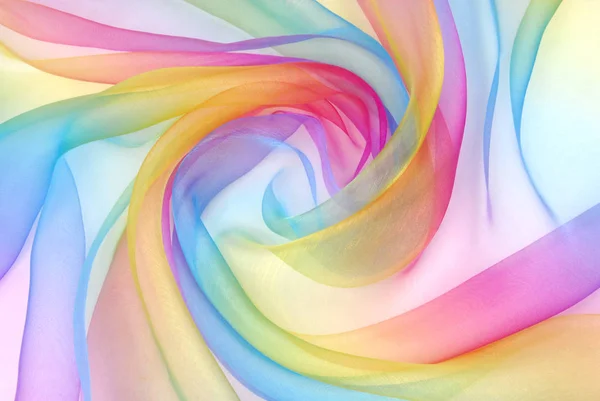 Organza-Stoff in Regenbogenfarbe — Stockfoto