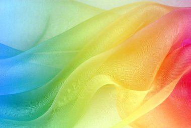 Organze kumaş gökkuşağı