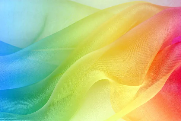 Organza fabric rainbow — Stock Photo, Image