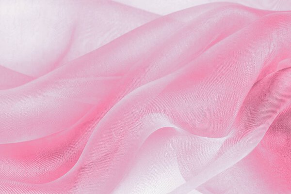 Organza fabric in pink color