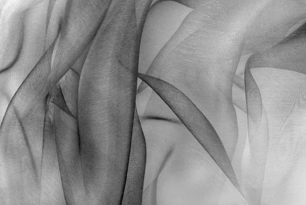 Organza fabric in grey color — Stock Photo, Image