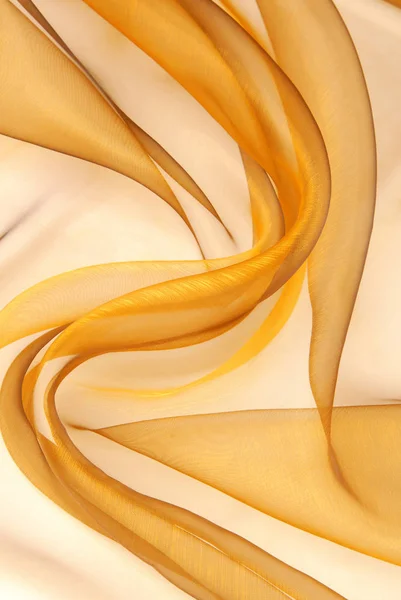 Golden organza fabric — Stock Photo, Image