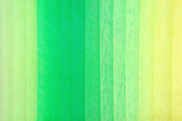 Tejido de organza en varios colores verdes — Foto de Stock