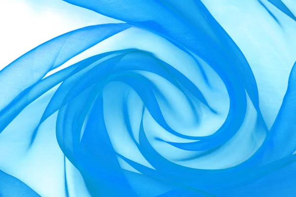 Tissu organza bleu texture ondulée — Photo