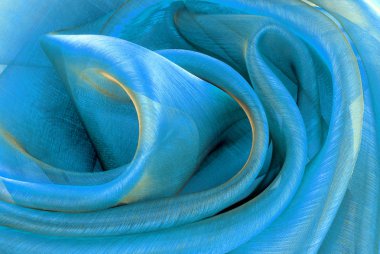 Mavi Organze kumaş