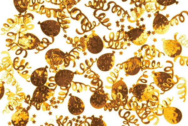 Golden Confetti Party Background — Stock Photo, Image