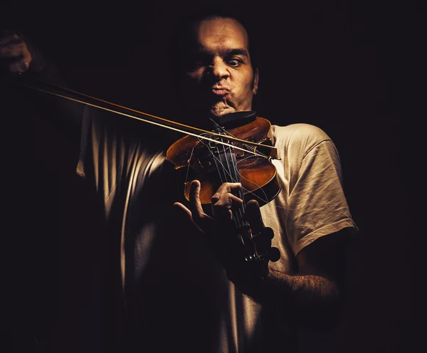 Atto di violinista — Foto Stock