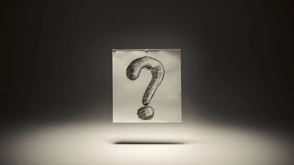 Question Mark on Paper — Stock Photo, Image