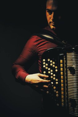 Kromatik akordeon çalan 