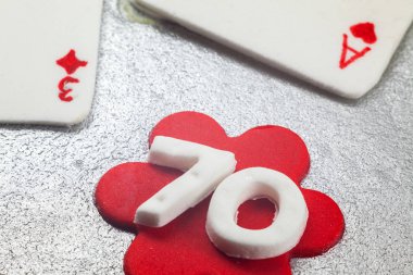 70 doğum günü pastası dekorasyonu