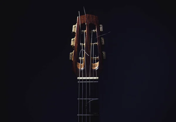 Closeup view of gypsy guitar neck. — Stock Photo, Image