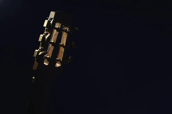 Closeup view of gypsy guitar neck. — Stock Photo, Image