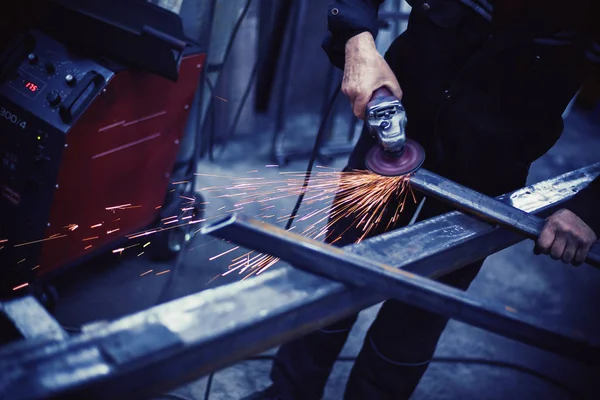 Welding And Grinding — Stock Photo, Image