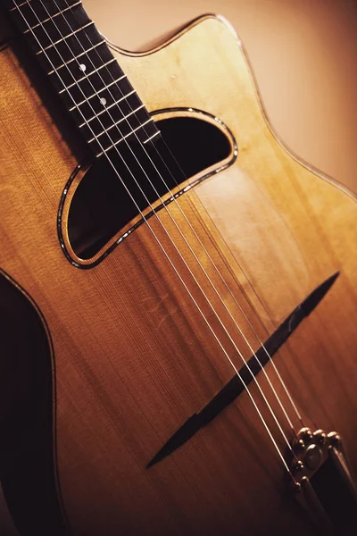 Detalles de la guitarra Manouche — Foto de Stock