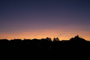 Günbatımı şehir şekil