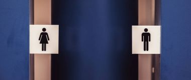 Kadın ve erkek işaretleri tuvalet için