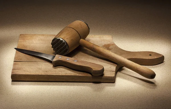 Utensílios para Preparação de Carne — Fotografia de Stock