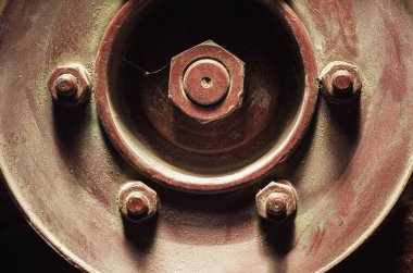 Eski tozlu Metal tekerlek 