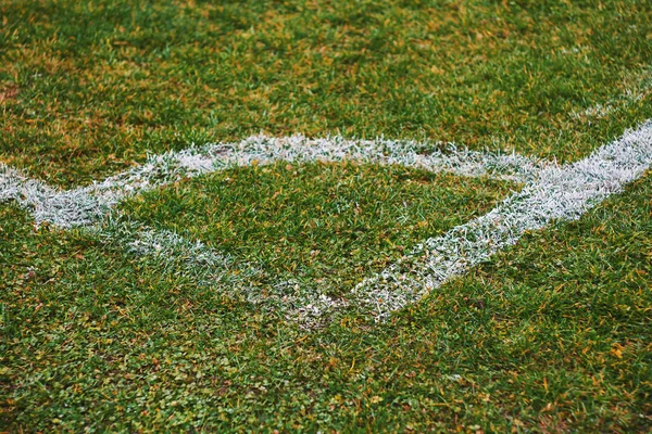 Fotboll fältlinjer — Stockfoto