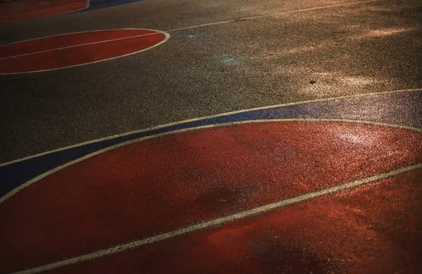 Asfalt voor de basketbalspeelplaats — Stockfoto