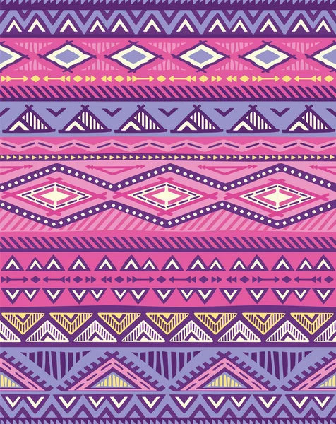 Nahtloses Muster mit aztekischen Ornamenten. geometrisches Muster. Stammesstruktur. Vektorillustration. — Stockvektor