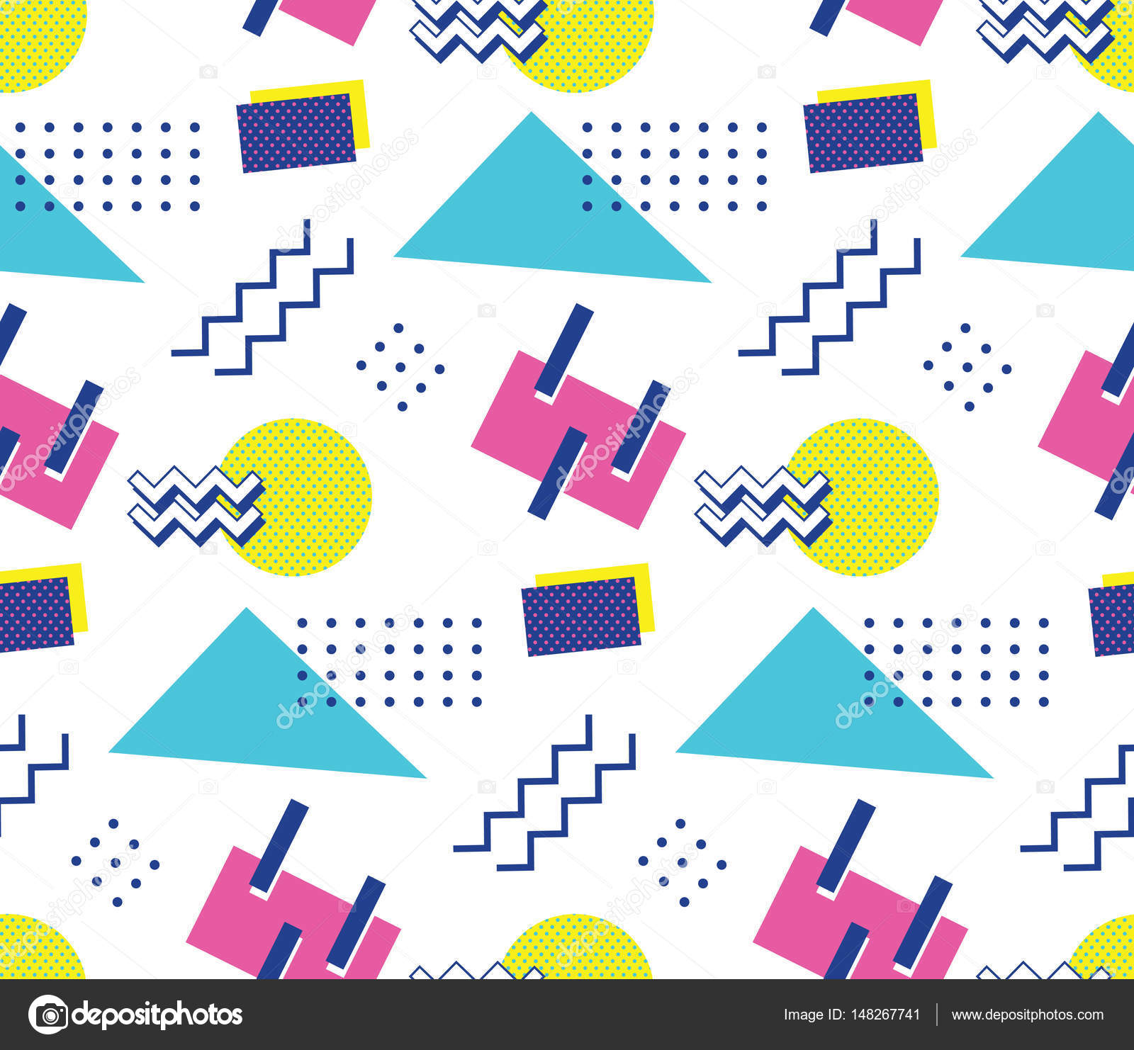 90's style seamless background — Stock Vector © mhatzapa #148267741