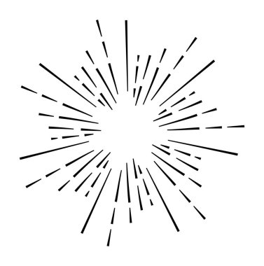 Yıldız patlaması tasarım öğesi 