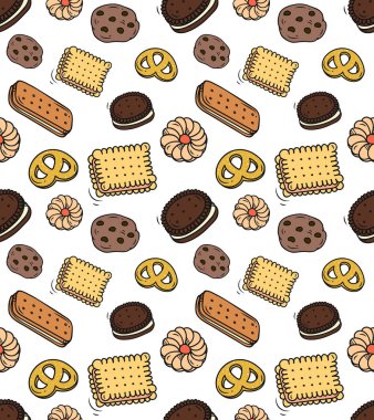 Bisküvi doodle sorunsuz arka plan
