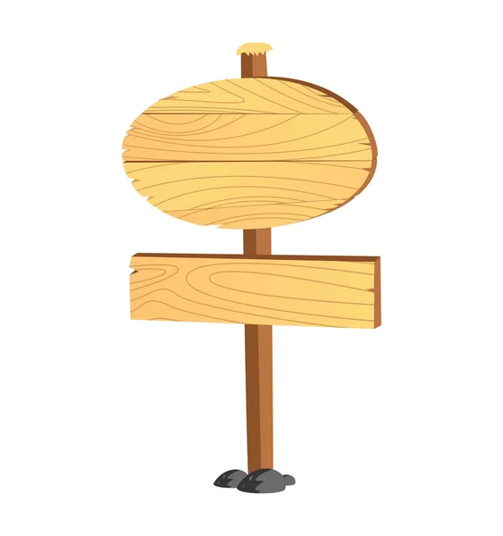 Set di cartelloni animati in legno — Vettoriale Stock